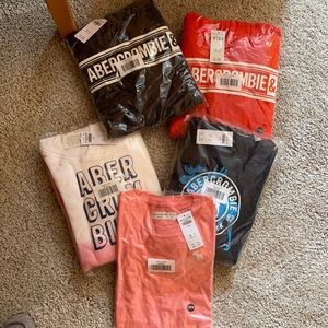 Four Abercrombie kids 15-16 sweatshirts and one 15-16 t-shirt. NWT!